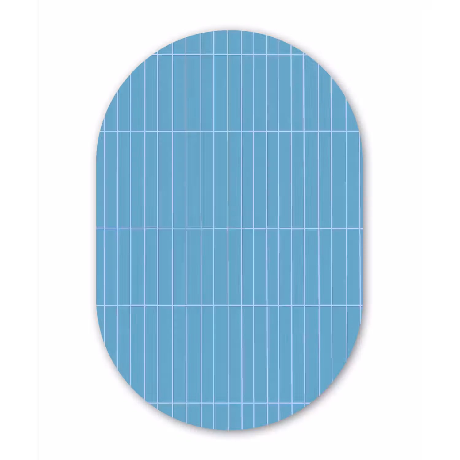 Tegel - Langwerpig - Patroon - Blauw Wandcirkel Ovaal Forex klein 630 -3d
