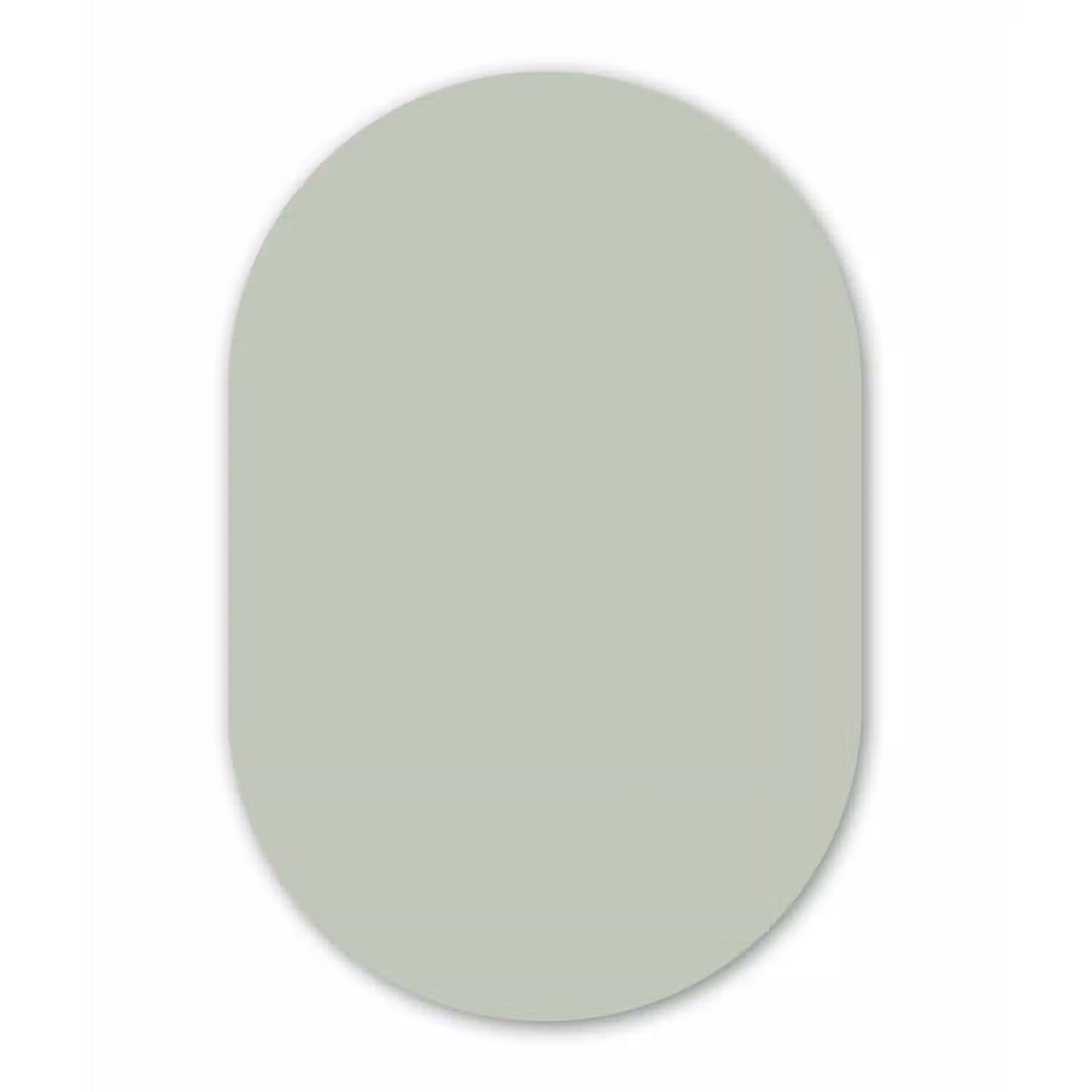 Frosted - Mint - Groen Wandcirkel Ovaal Forex klein 630 -3d