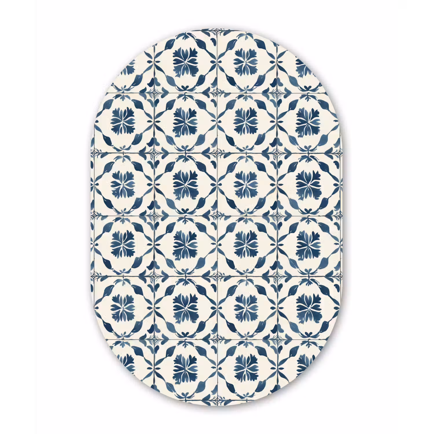 Grafisch - Tegel - Blauw Wandcirkel Ovaal Forex klein 630 -3d