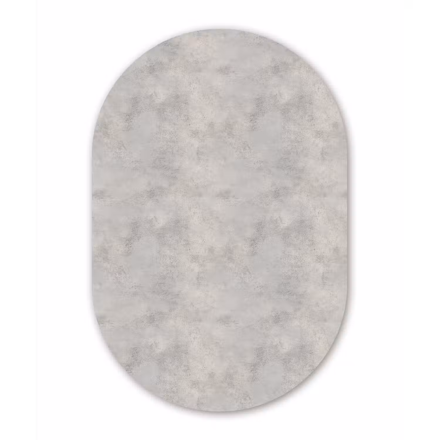Grijs - Beton - Industrieel Wandcirkel Ovaal Forex klein 630 -3d