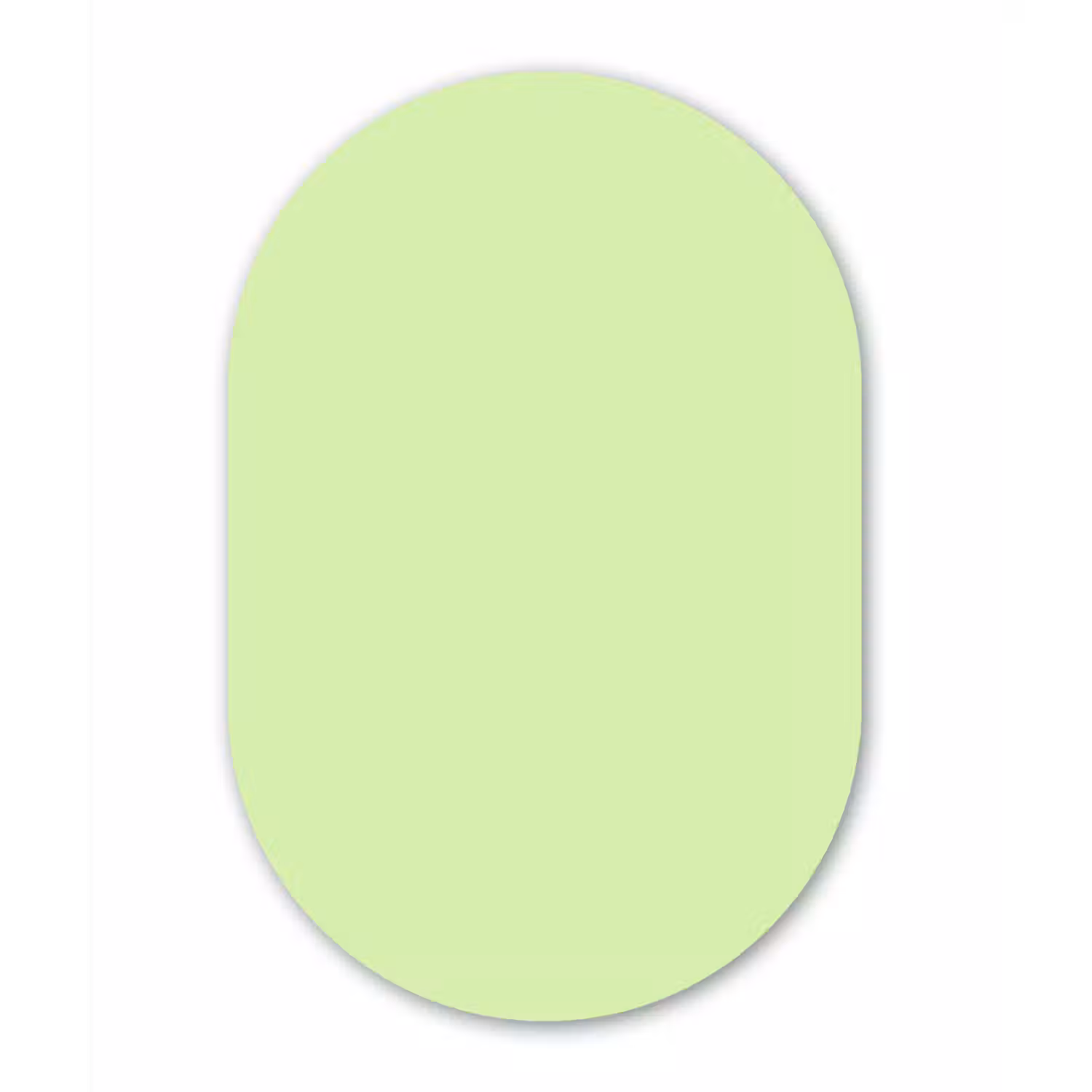 Light - Lime - Groen Wandcirkel Ovaal Forex klein 630 -3d