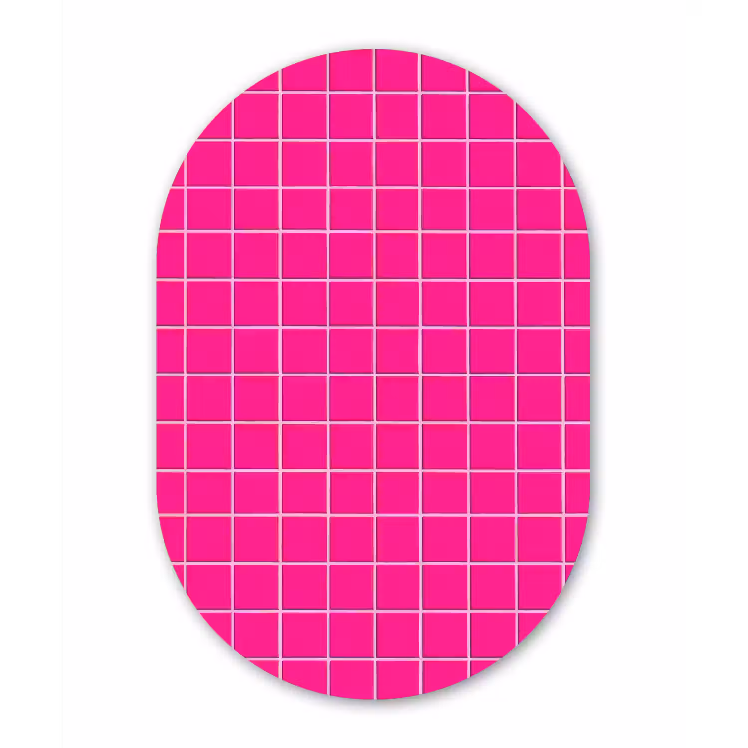 Tegels - Vierkant - Fuchsia Wandcirkel Ovaal Forex klein 630 -3d