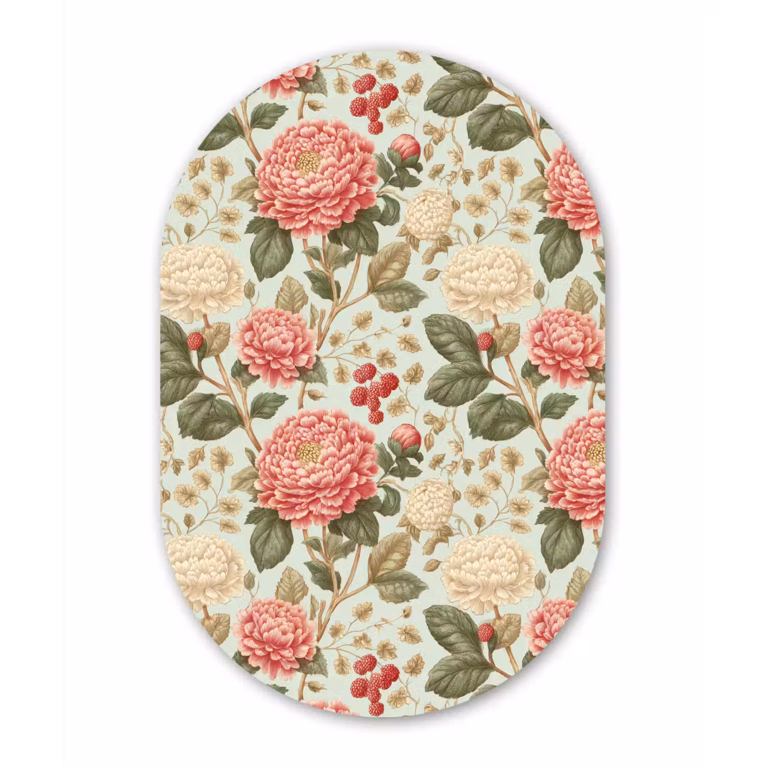 Klassiek - Botanisch - Veelkleurig Wandcirkel Ovaal Forex klein 630 -3d