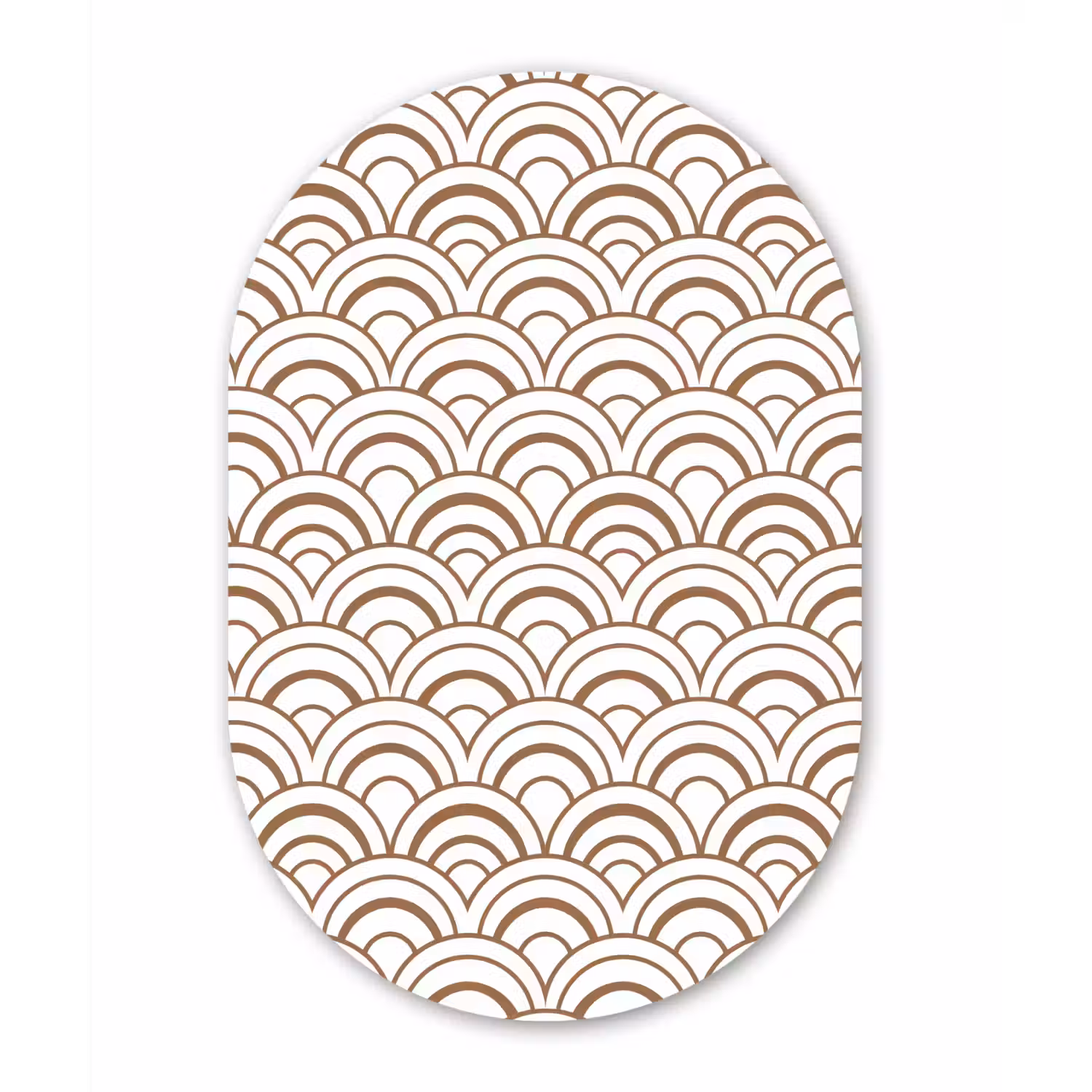Klassiek - Motief - Terracotta Wandcirkel Ovaal Forex klein 630 -3d