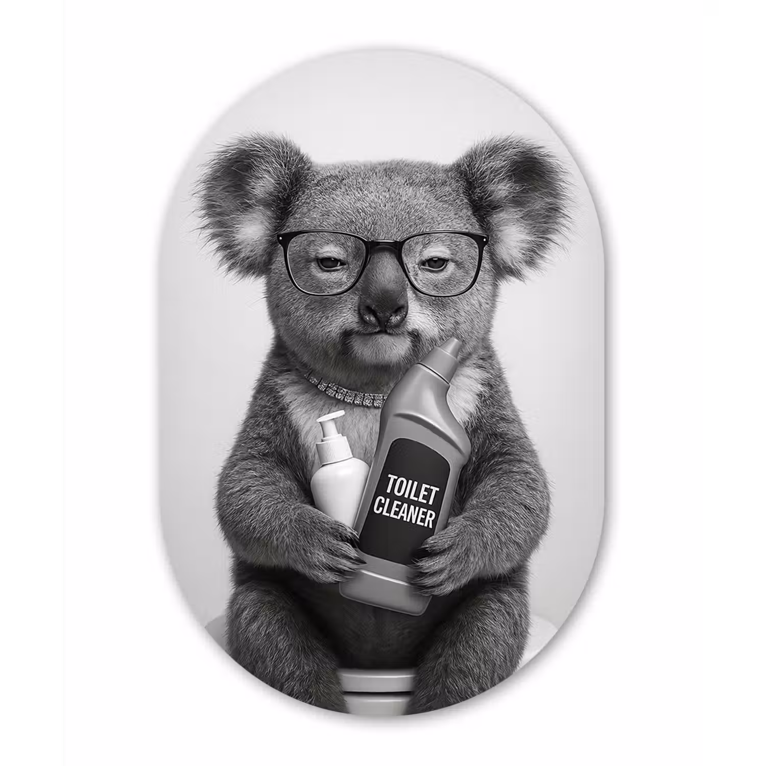 Koala - Bril - Toilet Wandcirkel Ovaal Forex klein -3d