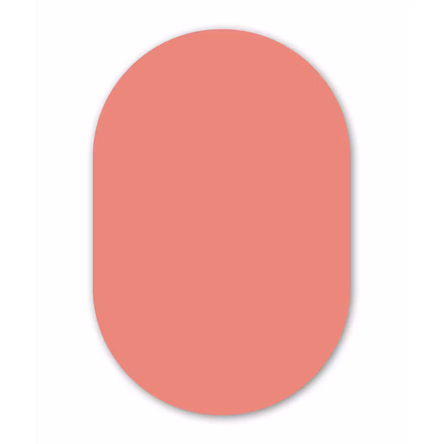 Coral - Reef - Rood Wandcirkel Ovaal Forex klein 630 -3d