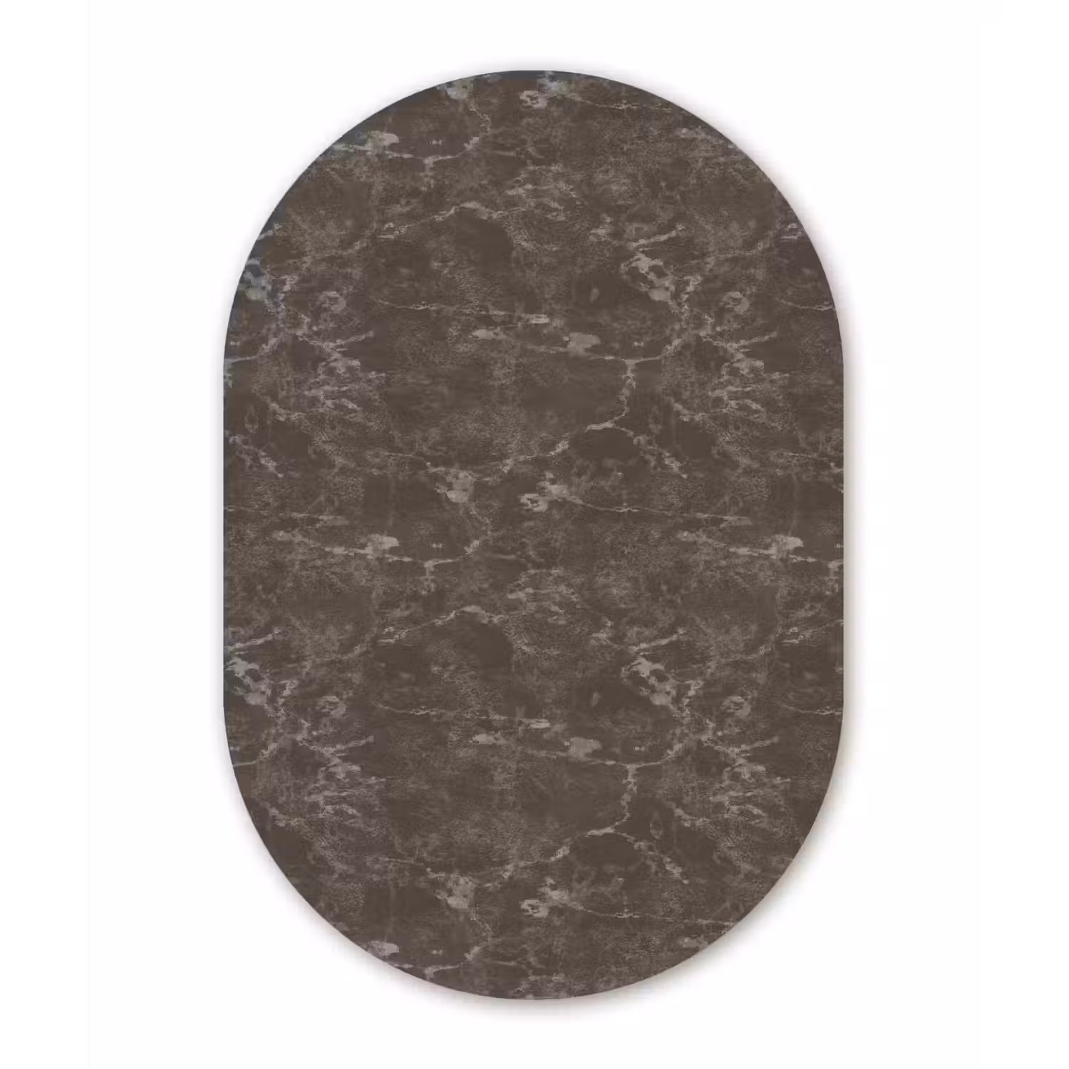 Marmer - Aders - Bruin Wandcirkel Ovaal Forex klein 630 -3d
