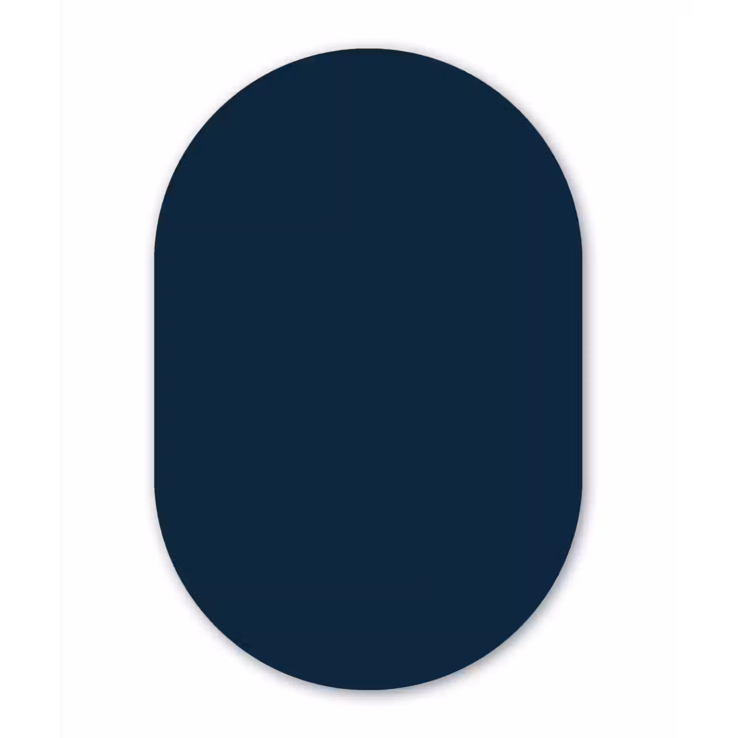 Midnight - Blue - Blauw Wandcirkel Ovaal Forex klein 630 -3d