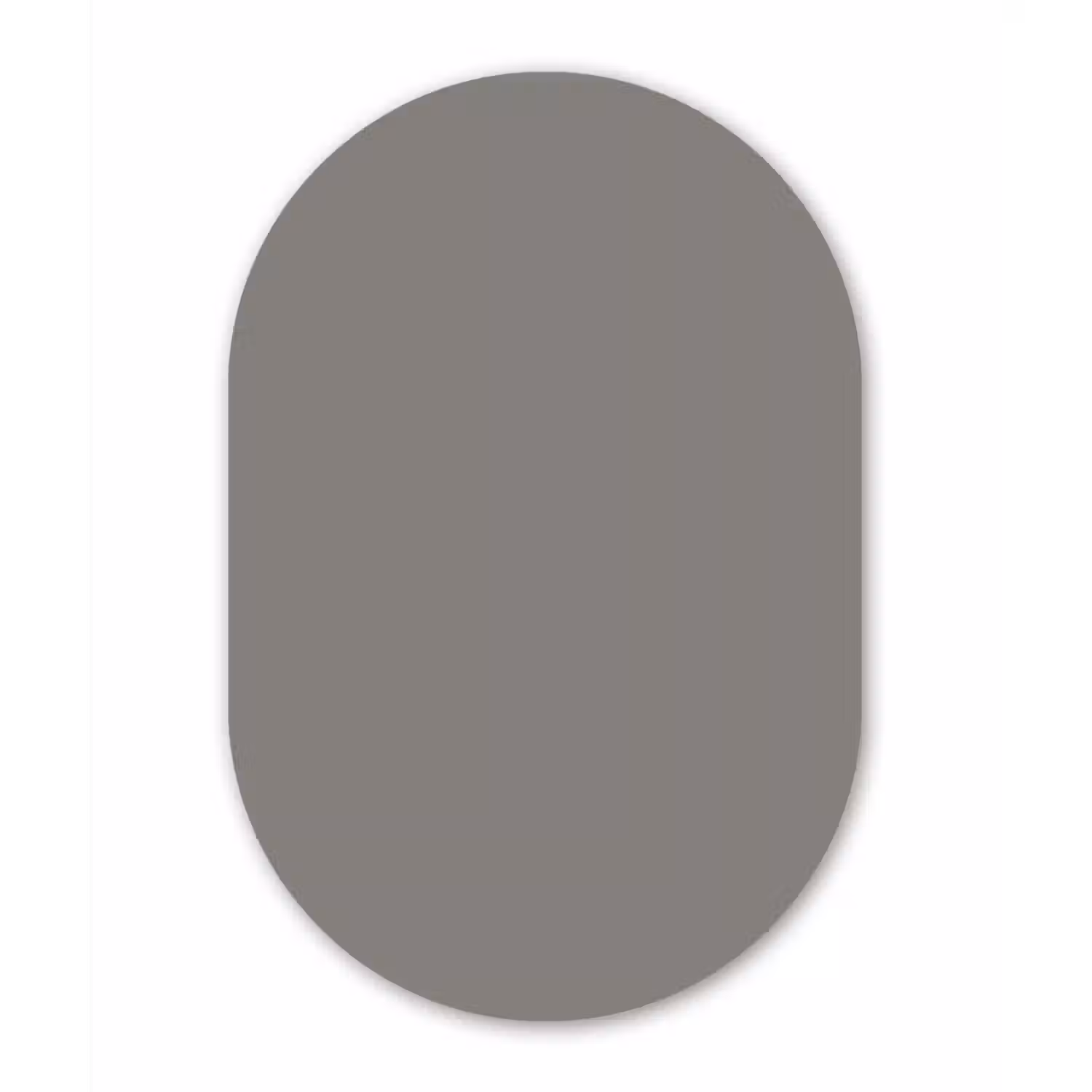 Mineral - Grey - Grijs Wandcirkel Ovaal Forex klein 630 -3d