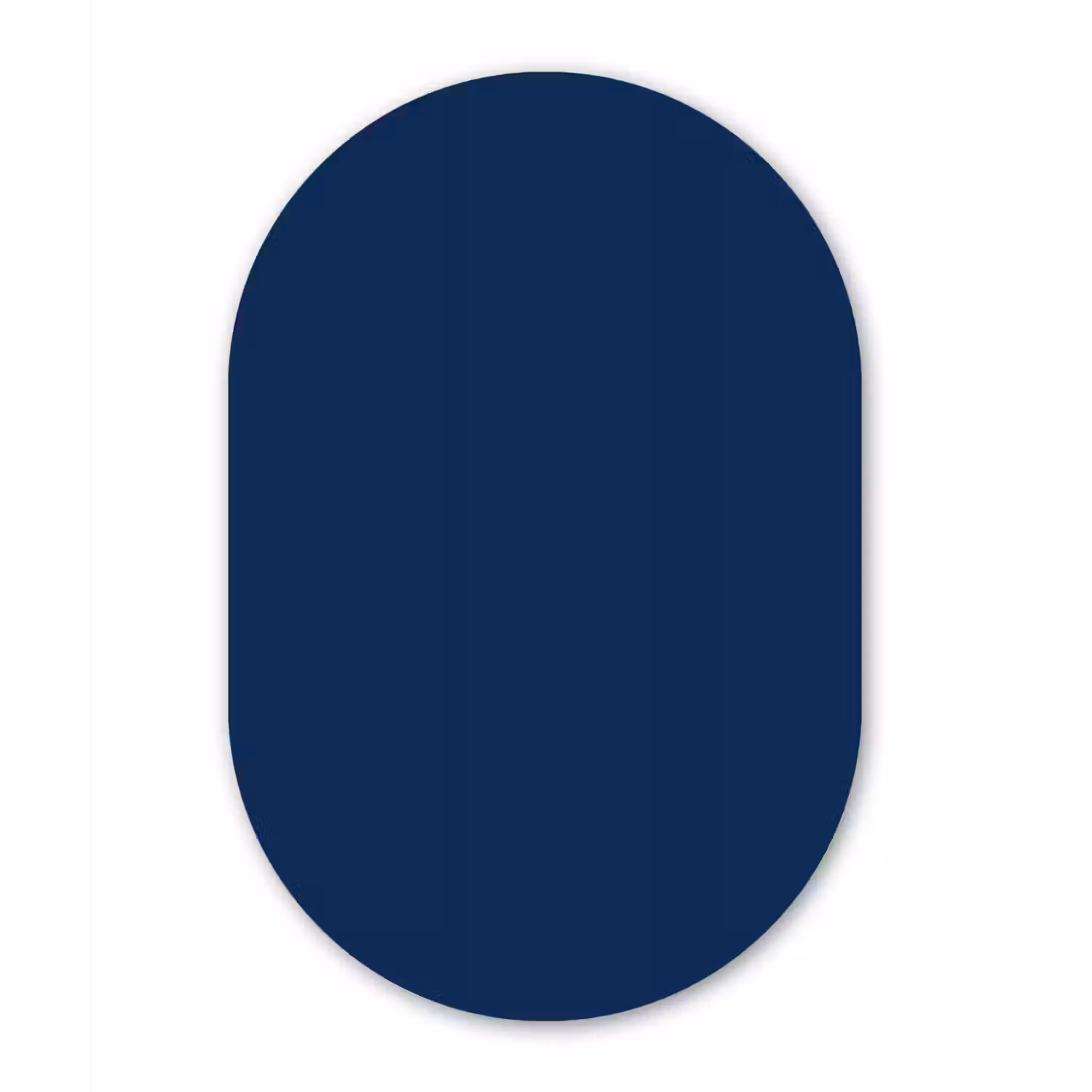 Midnight - Navy - Blauw Wandcirkel Ovaal Forex klein 630 -3d