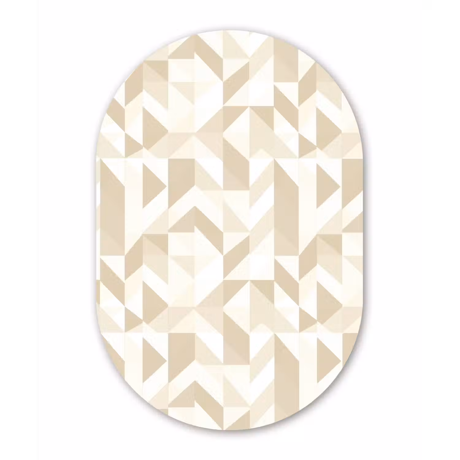 Modern - Abstract - Beige Wandcirkel Ovaal Forex klein 630 -3d