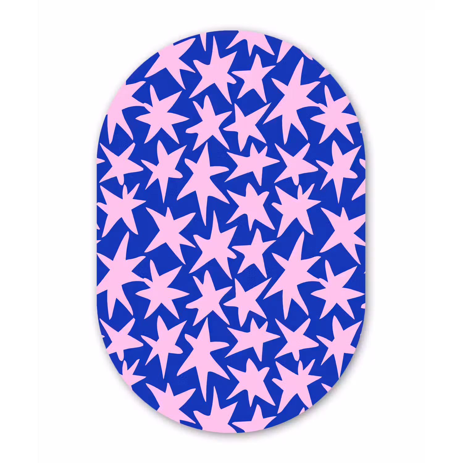 Modern - Sterren - Blauw Wandcirkel Ovaal Forex klein 630 -3d
