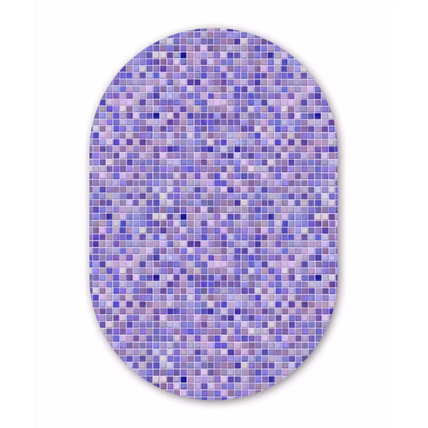 Mozaïek - Tegels - Lila - Amethist Wandcirkel Ovaal Forex klein 630 -3d