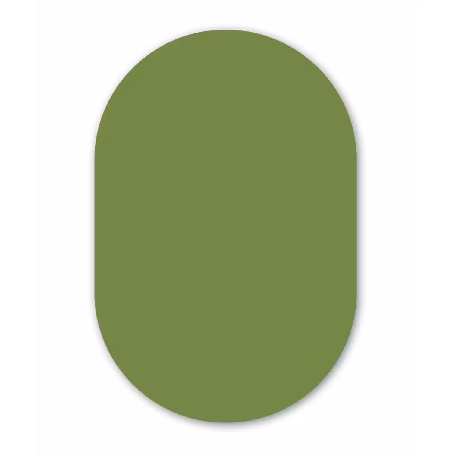 Moss - Green - Groen Wandcirkel Ovaal Forex klein 630 -3d