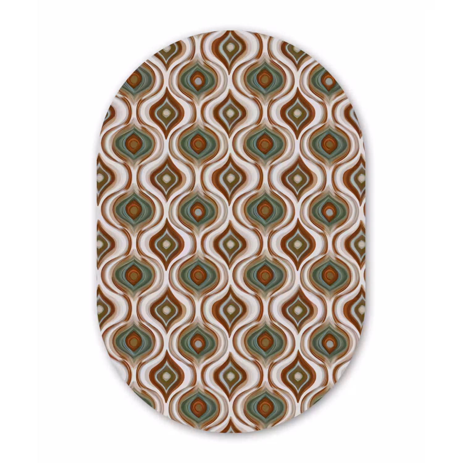 Motief - Patroon - Kleurrijk Wandcirkel Ovaal Forex klein 630 -3d