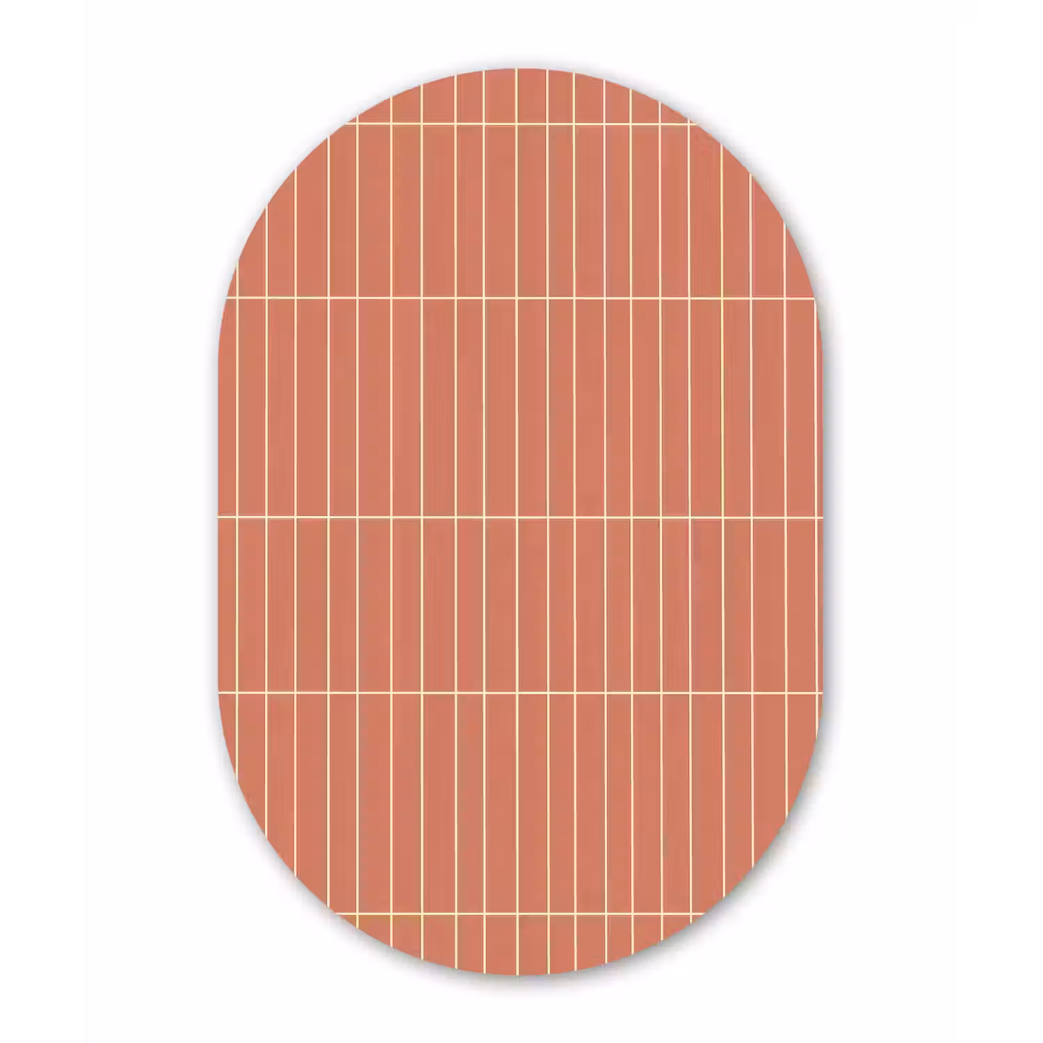 Patroon - Tegels - Terracotta Wandcirkel Ovaal Forex klein 630 -3d