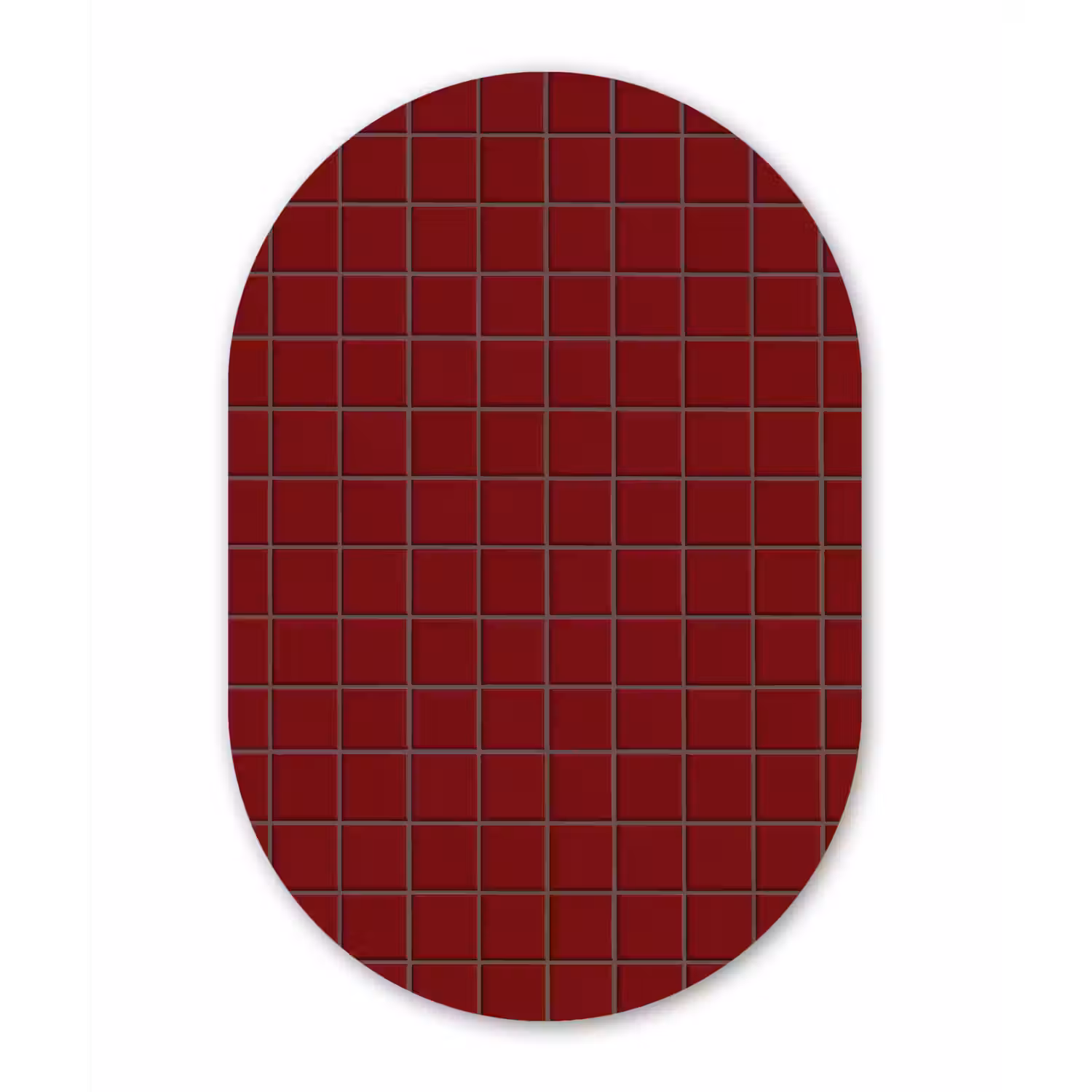 Patroon - Tegels - Burgundy Wandcirkel Ovaal Forex klein 630 -3d