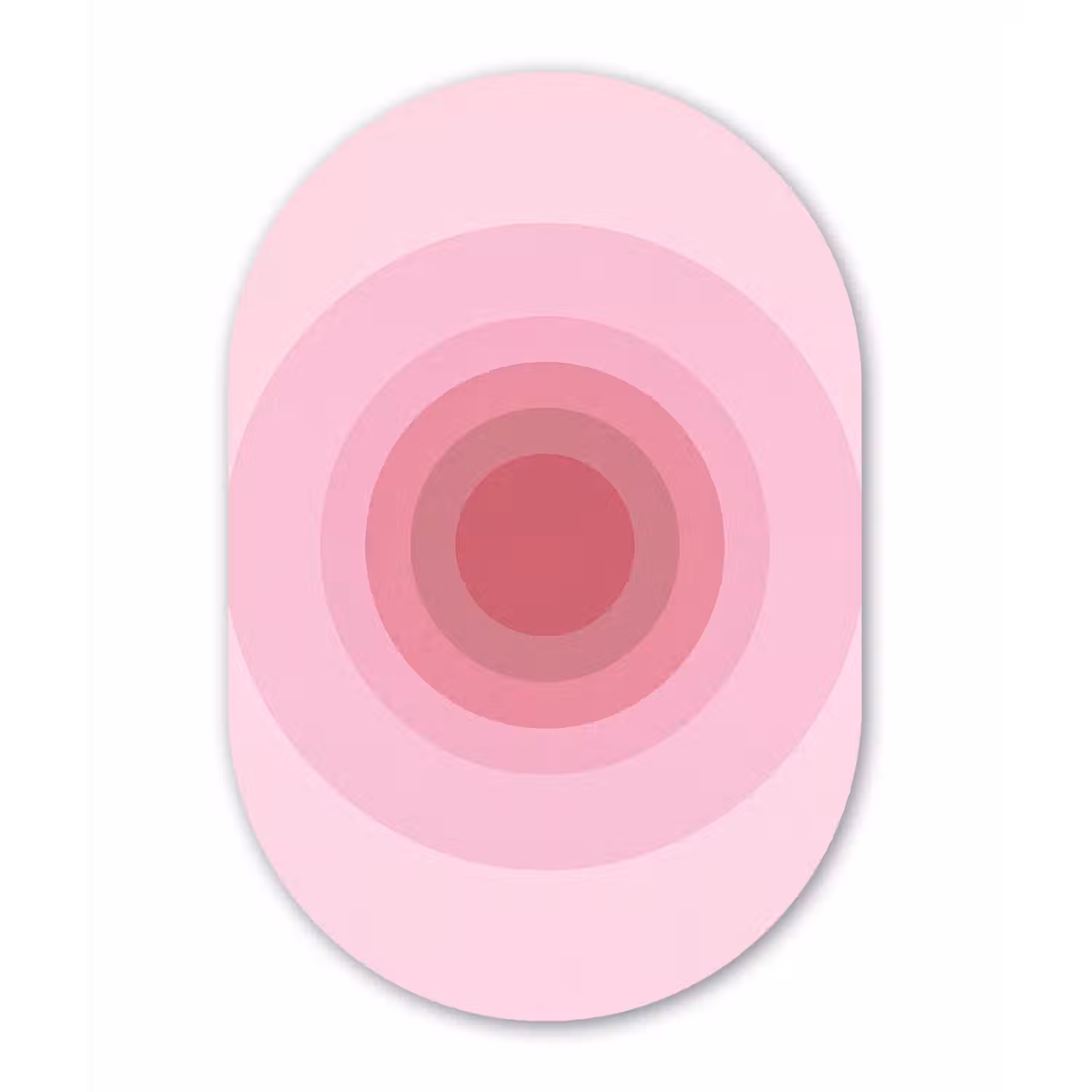 Patroon - Cirkels - Abstract - Roze - Modern Wandcirkel Ovaal Forex klein -3d