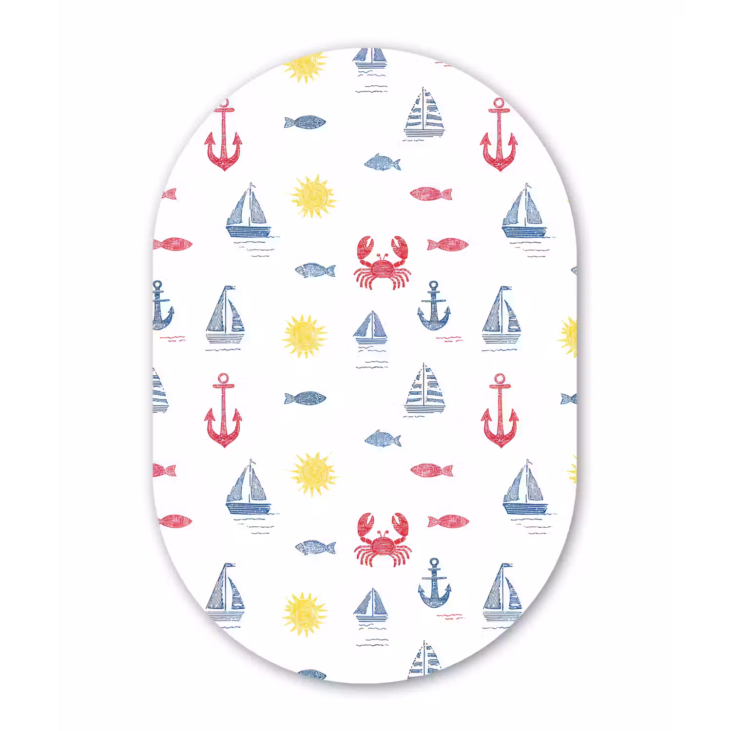 Nautisch - Illustraties - Kleurrijk Wandcirkel Ovaal Forex klein 630 -3d
