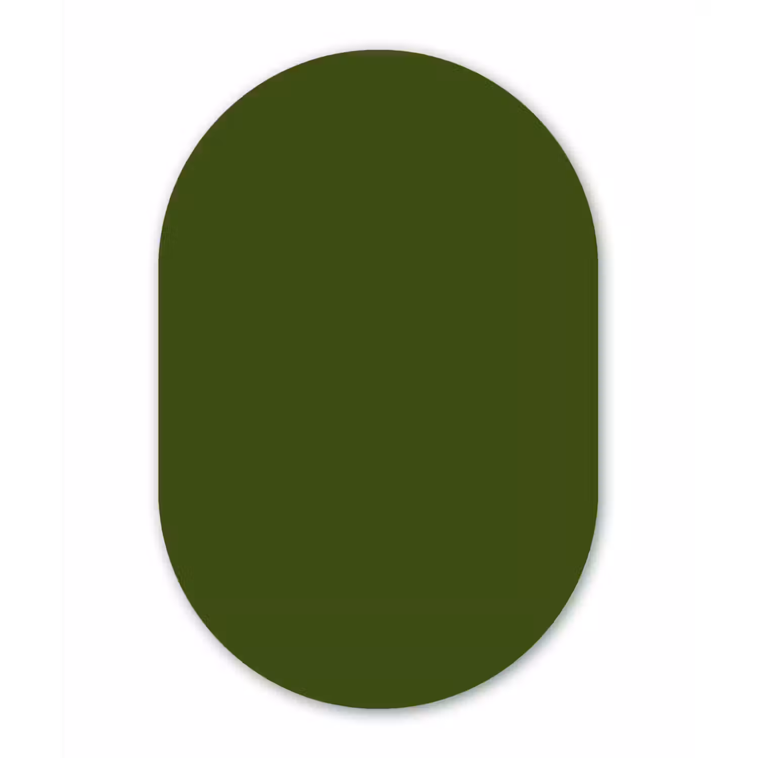 Olive - Drab - Groen Wandcirkel Ovaal Forex klein 630 -3d