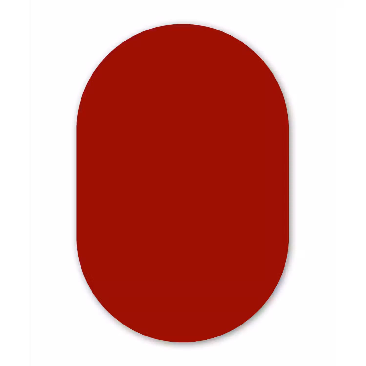 Oxblood - Maroon - Rood Wandcirkel Ovaal Forex klein 630 -3d