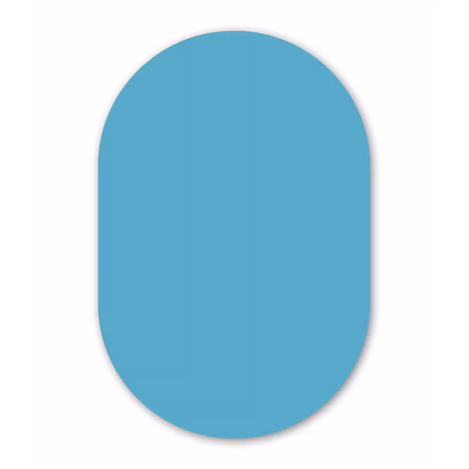 Ocean - Teal - Blauw Wandcirkel Ovaal Forex klein 630 -3d
