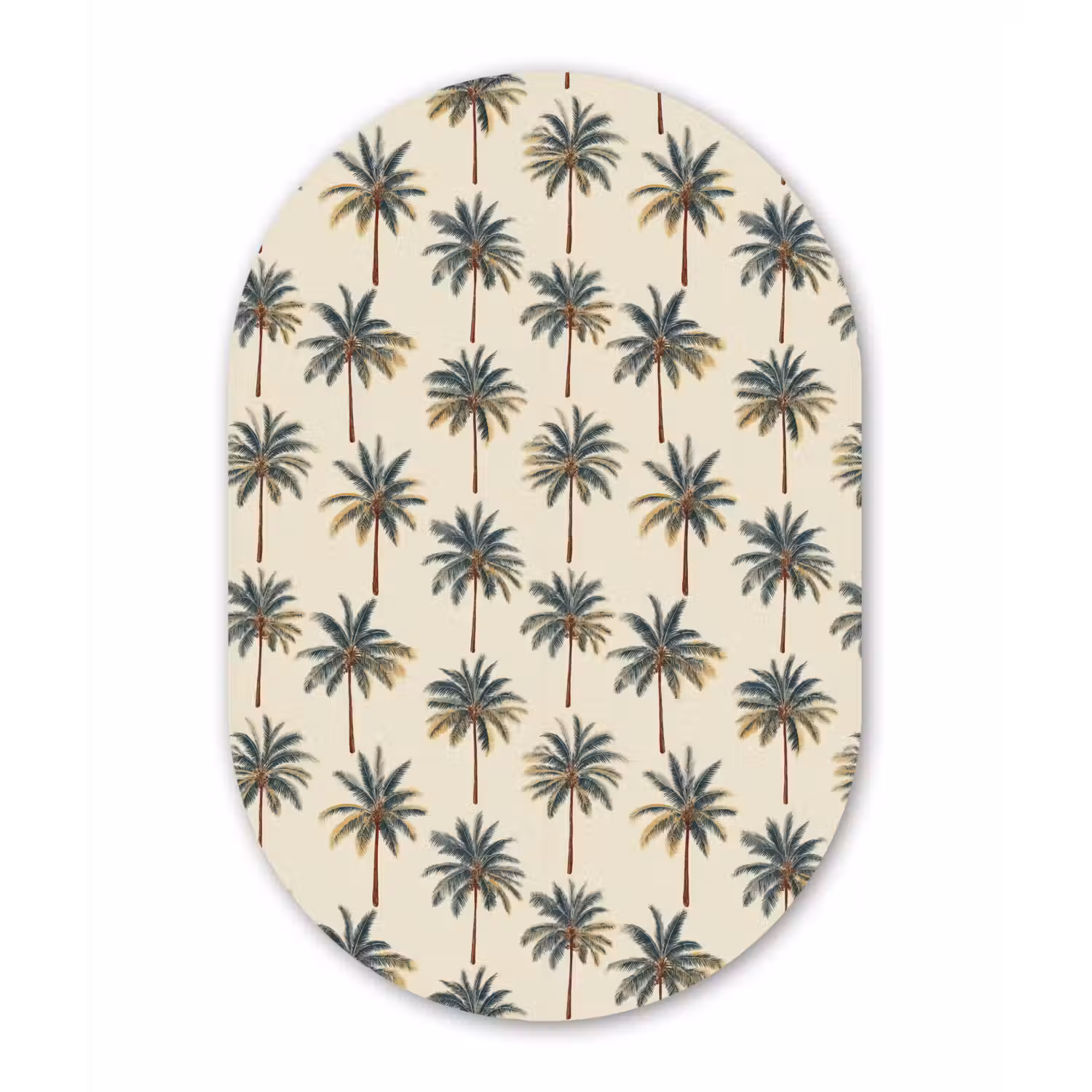 Palmbomen - Tropisch - Groen Wandcirkel Ovaal Forex klein 630 -3d