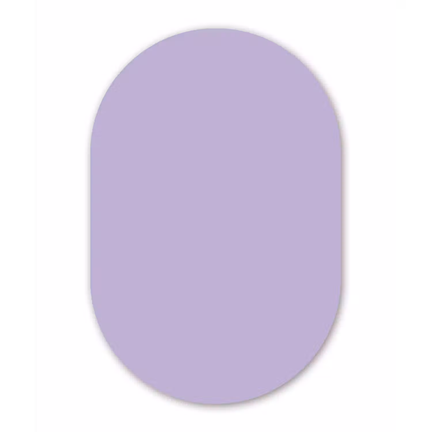 Pastel - Lilac - Paars Wandcirkel Ovaal Forex klein 630 -3d