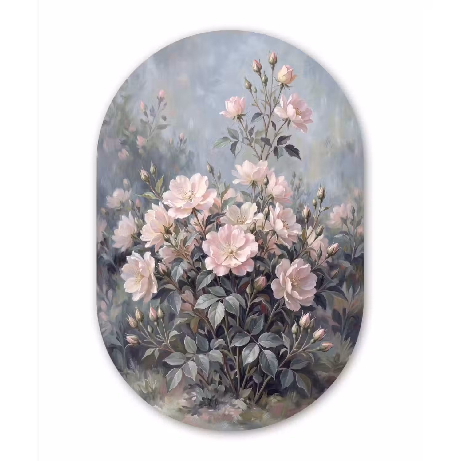 Rozen - Illustratie - Roze Wandcirkel Ovaal Forex klein -3d