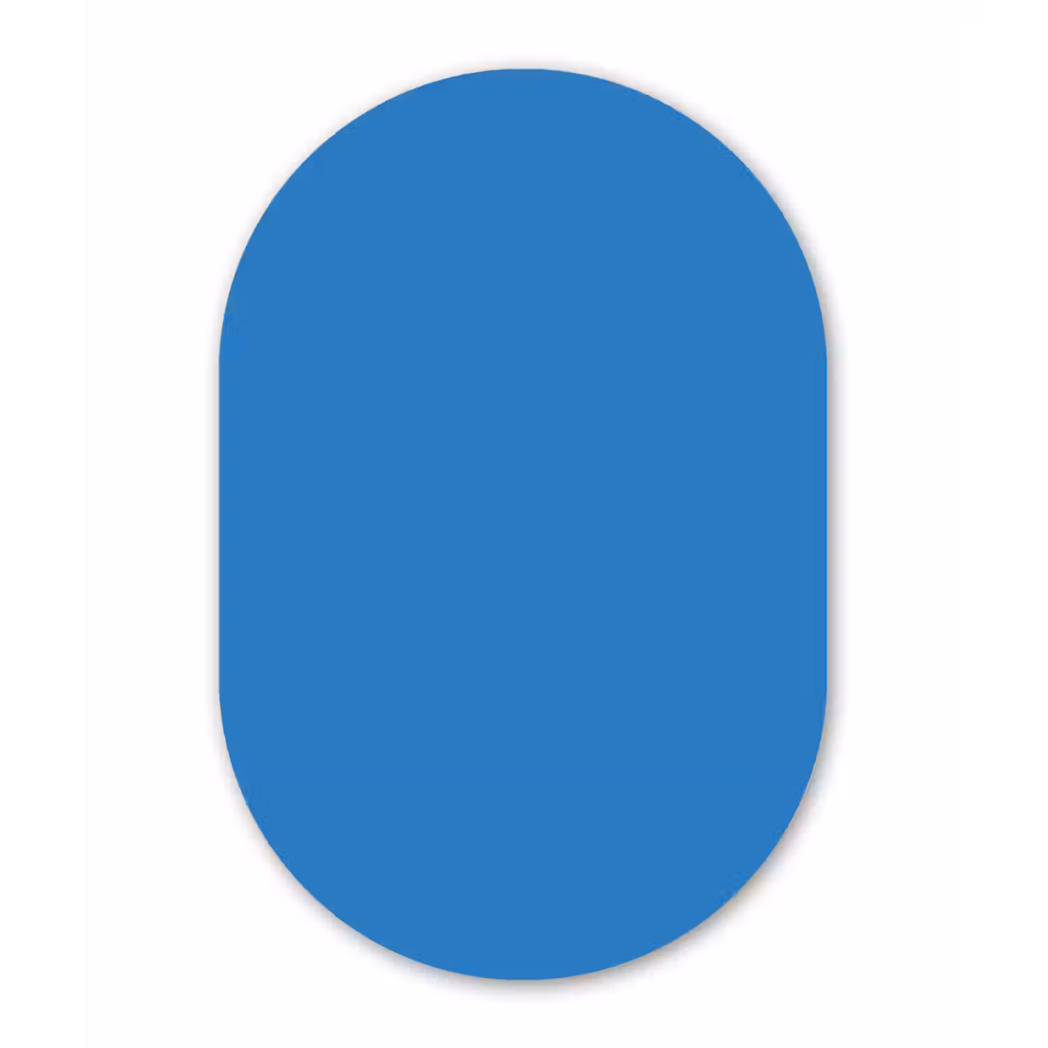 Royal - Blue - Blauw Wandcirkel Ovaal Forex klein 630 -3d