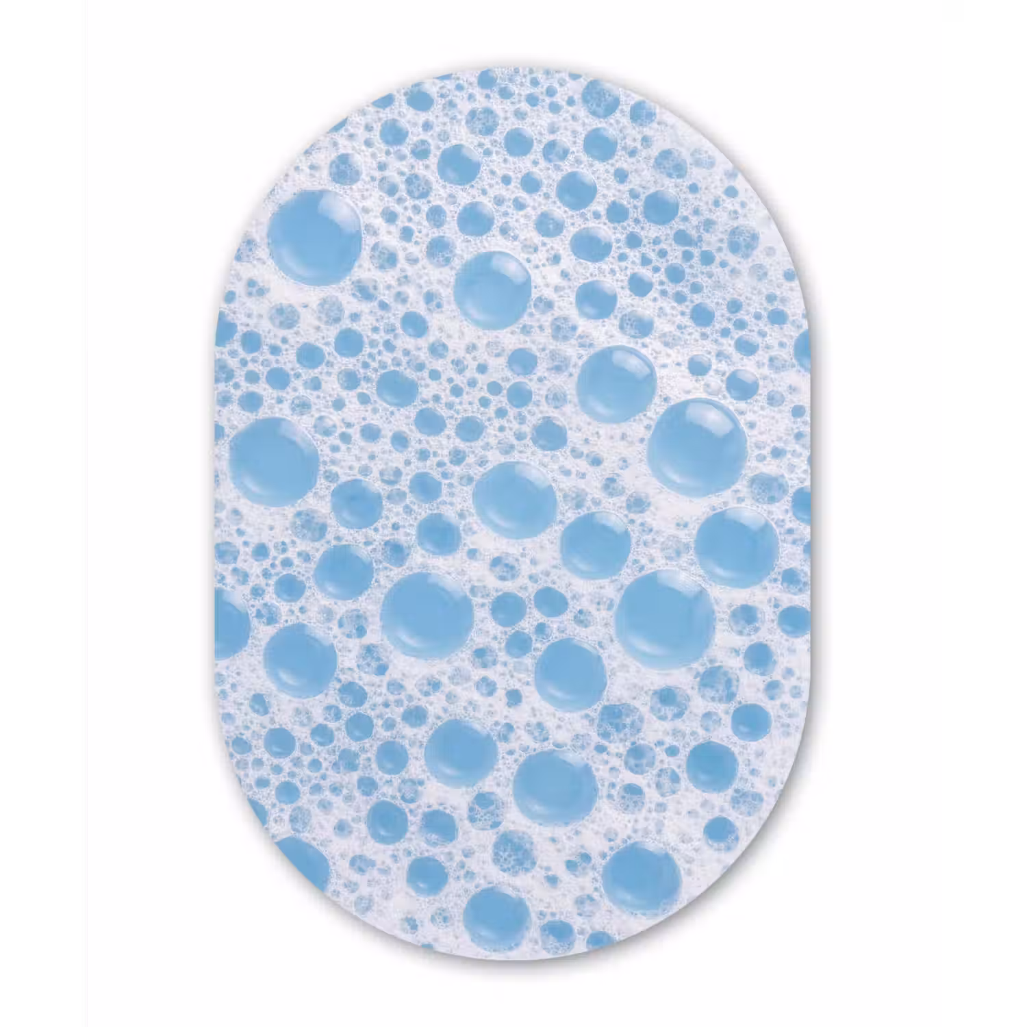 Schuim - Bubbels - Blauw Wandcirkel Ovaal Forex klein -3d