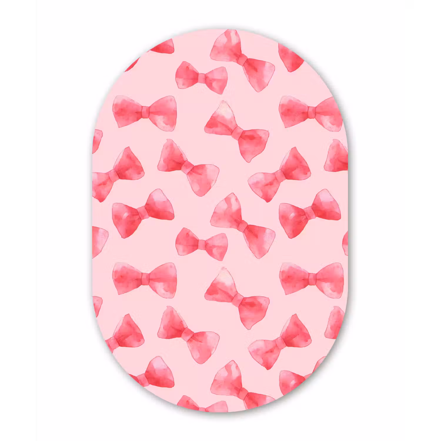 Strikken - Aquarel - Roze Wandcirkel Ovaal Forex klein 630 -3d