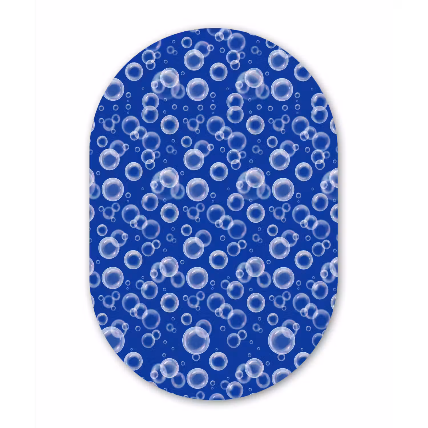 Bubbels - Patroon - Blauw Wandcirkel Ovaal Forex klein -3d