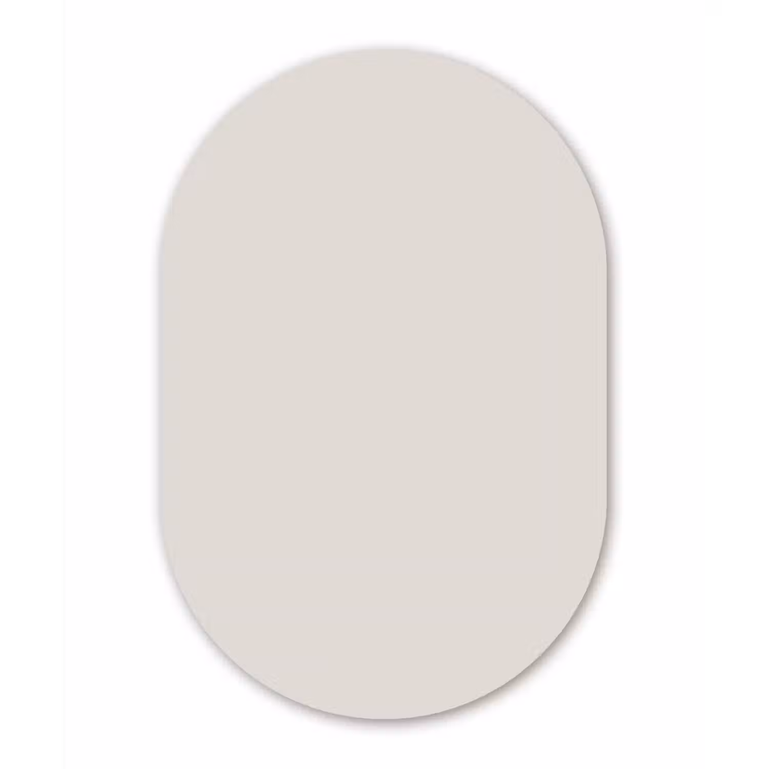 Silent - Sandstone - Grijs Wandcirkel Ovaal Forex klein 630 -3d