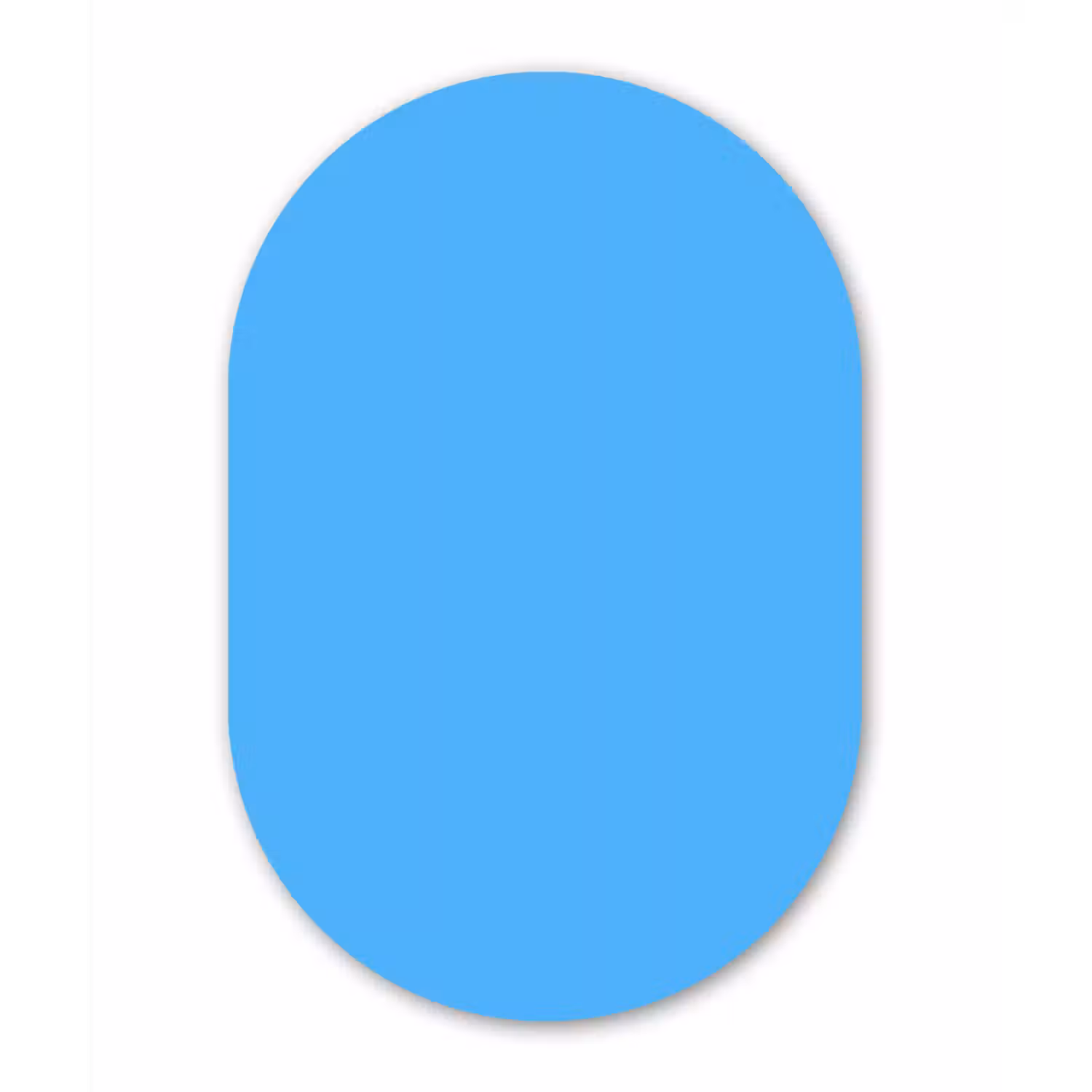 Sky - Blue - Blauw Wandcirkel Ovaal Forex klein 630 -3d