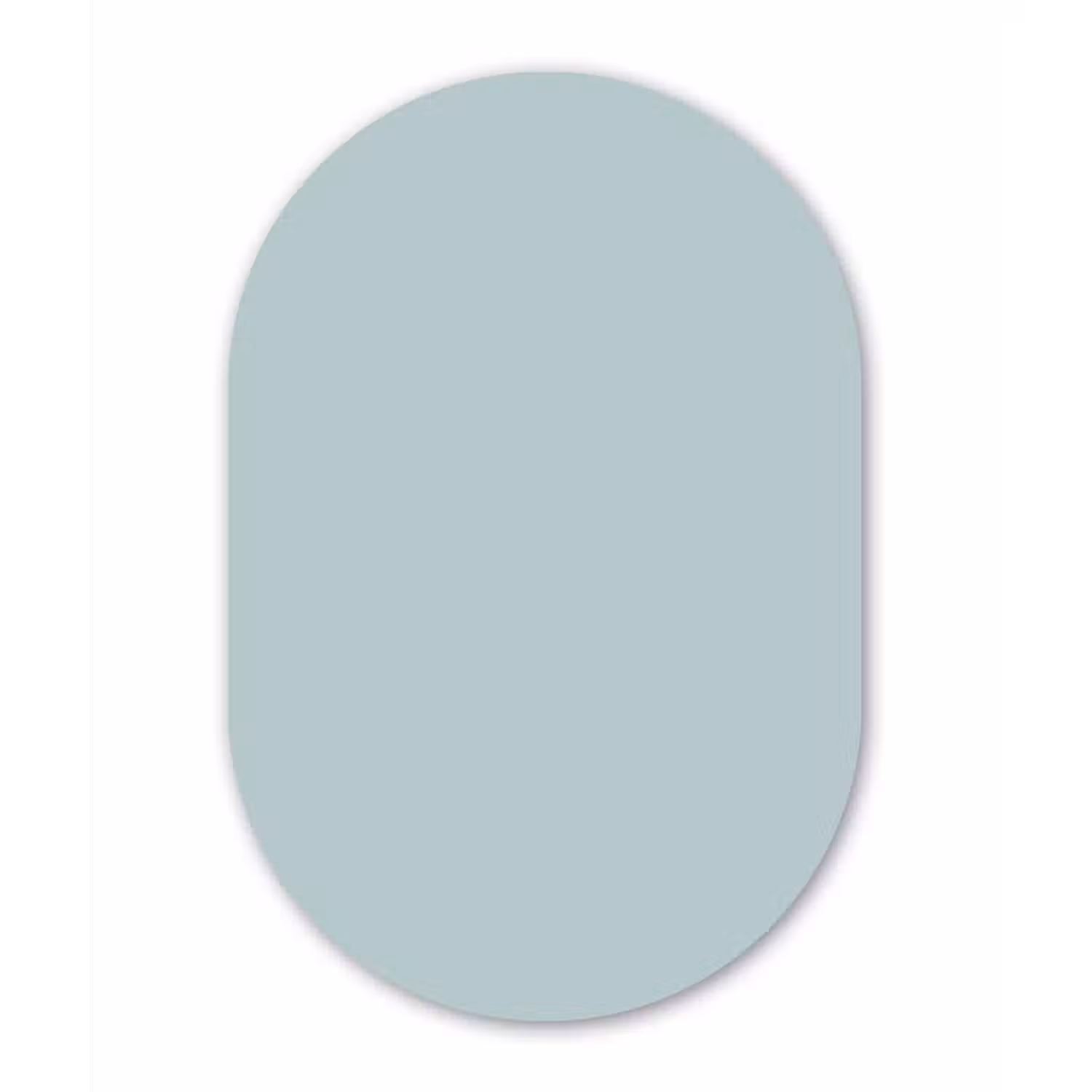 Slate - Blue - Blauw Wandcirkel Ovaal Forex klein 630 -3d