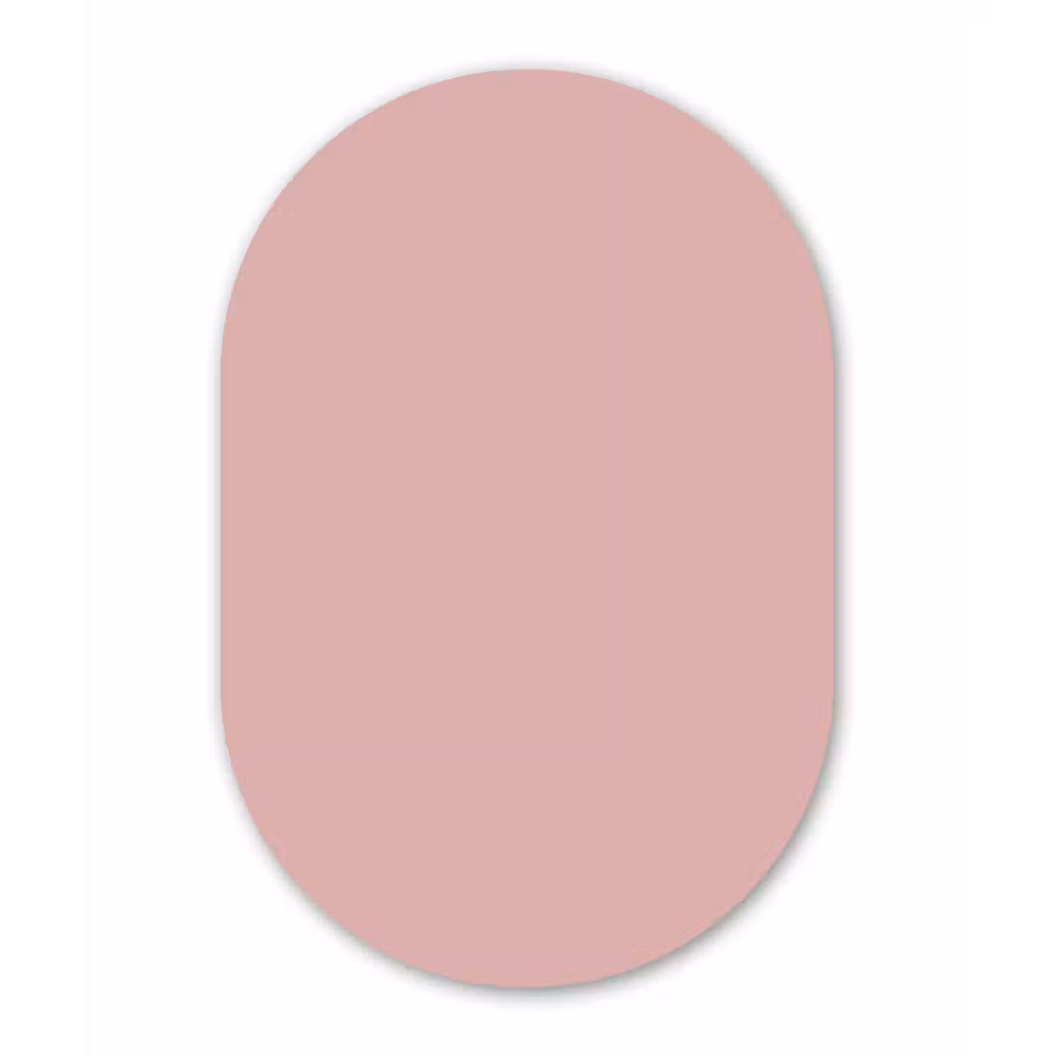 Soft - Blush - Roze Wandcirkel Ovaal Forex klein 630 -3d