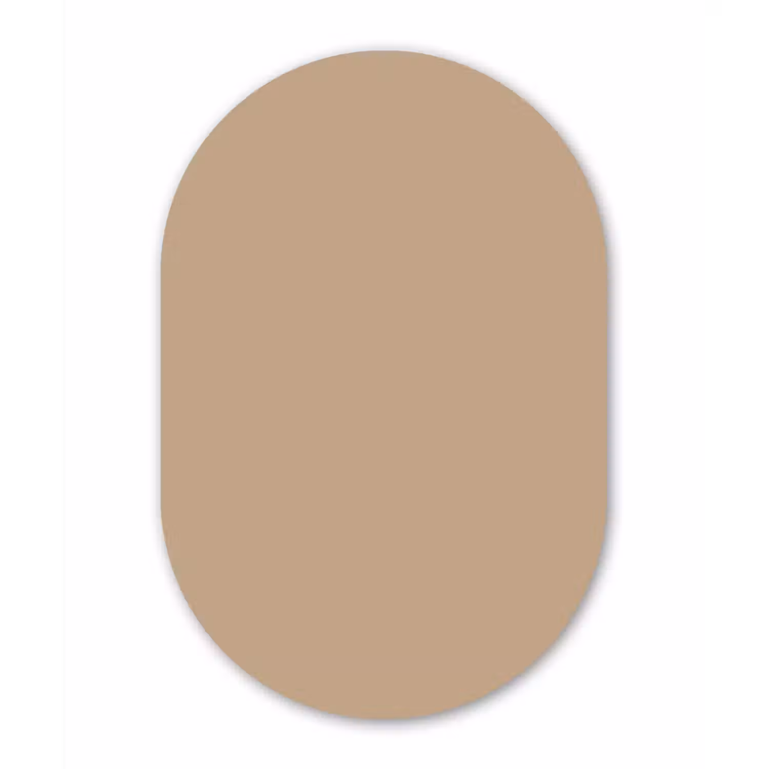Soft - Taupe - Bruin Wandcirkel Ovaal Forex klein 630 -3d