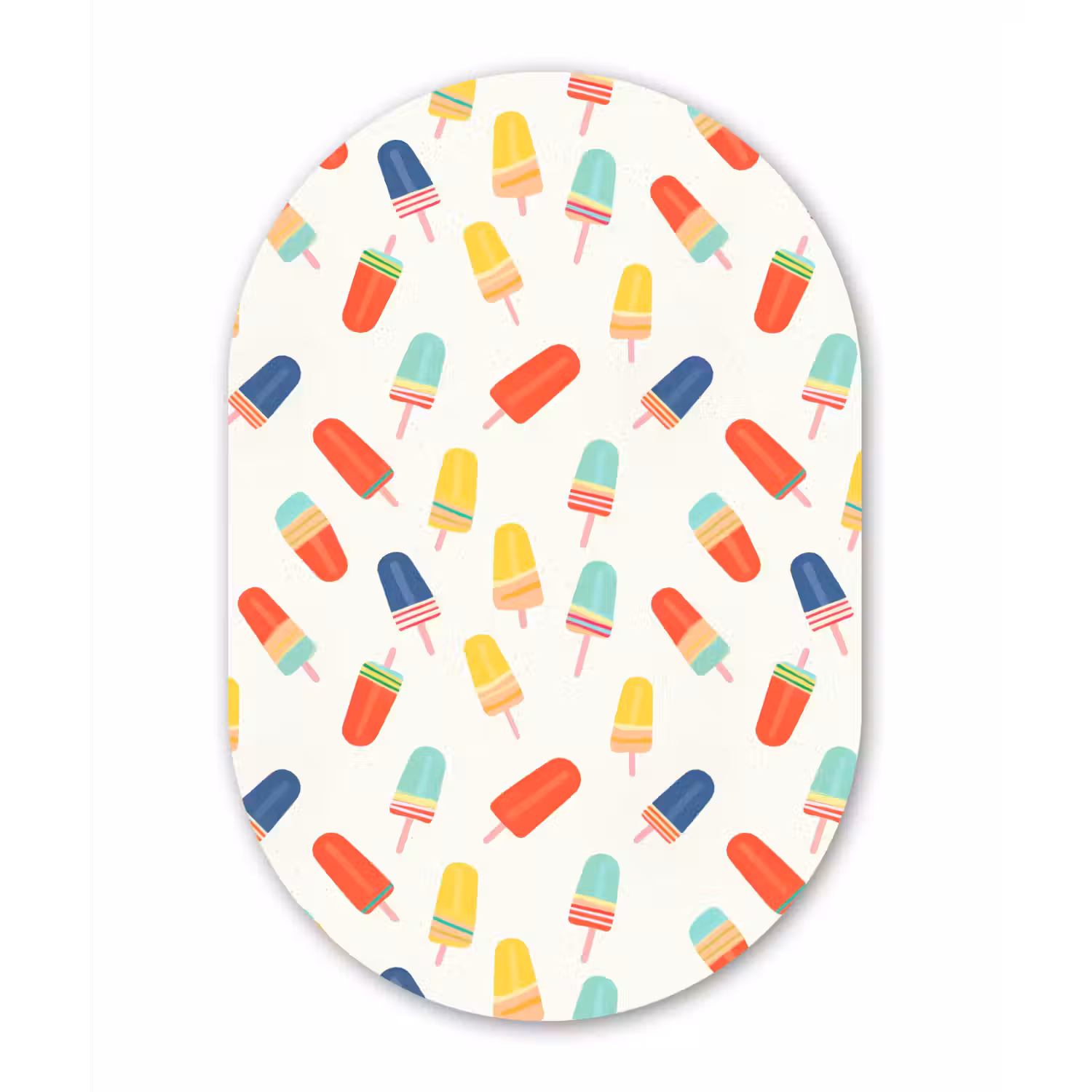 IJsjes - Speels - Kleurrijk Wandcirkel Ovaal Forex klein 630 -3d