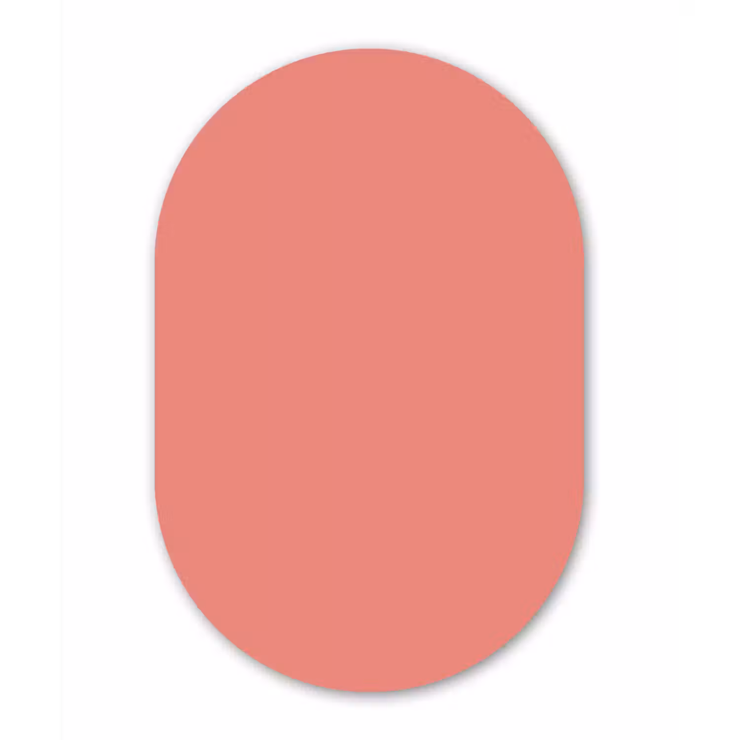 Dusty - Peach - Koraal Wandcirkel Ovaal Forex klein 630 -3d