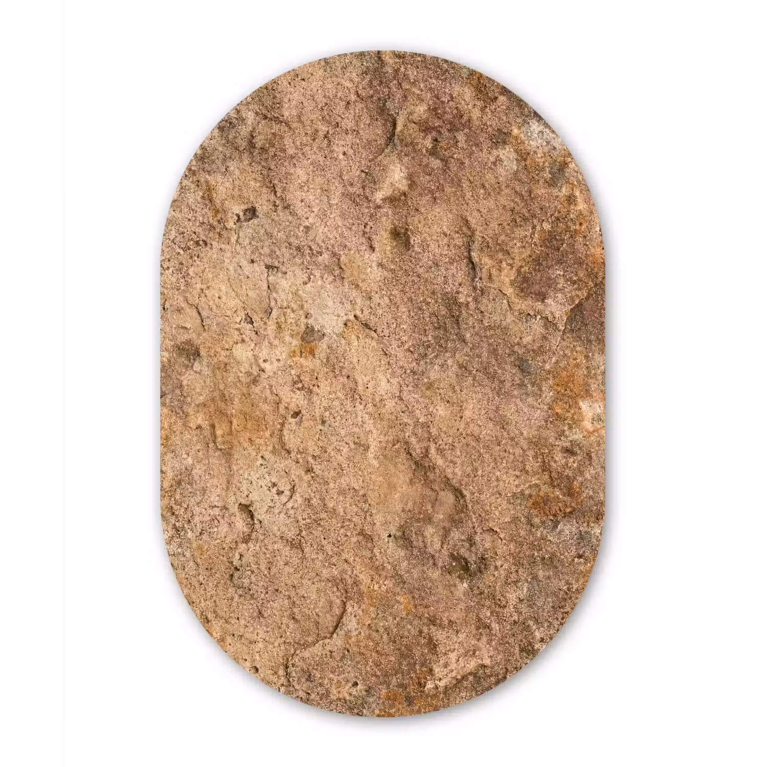 Steen - Natuur - Textuur - Abstract - Bruin Wandcirkel Ovaal Forex klein -3d