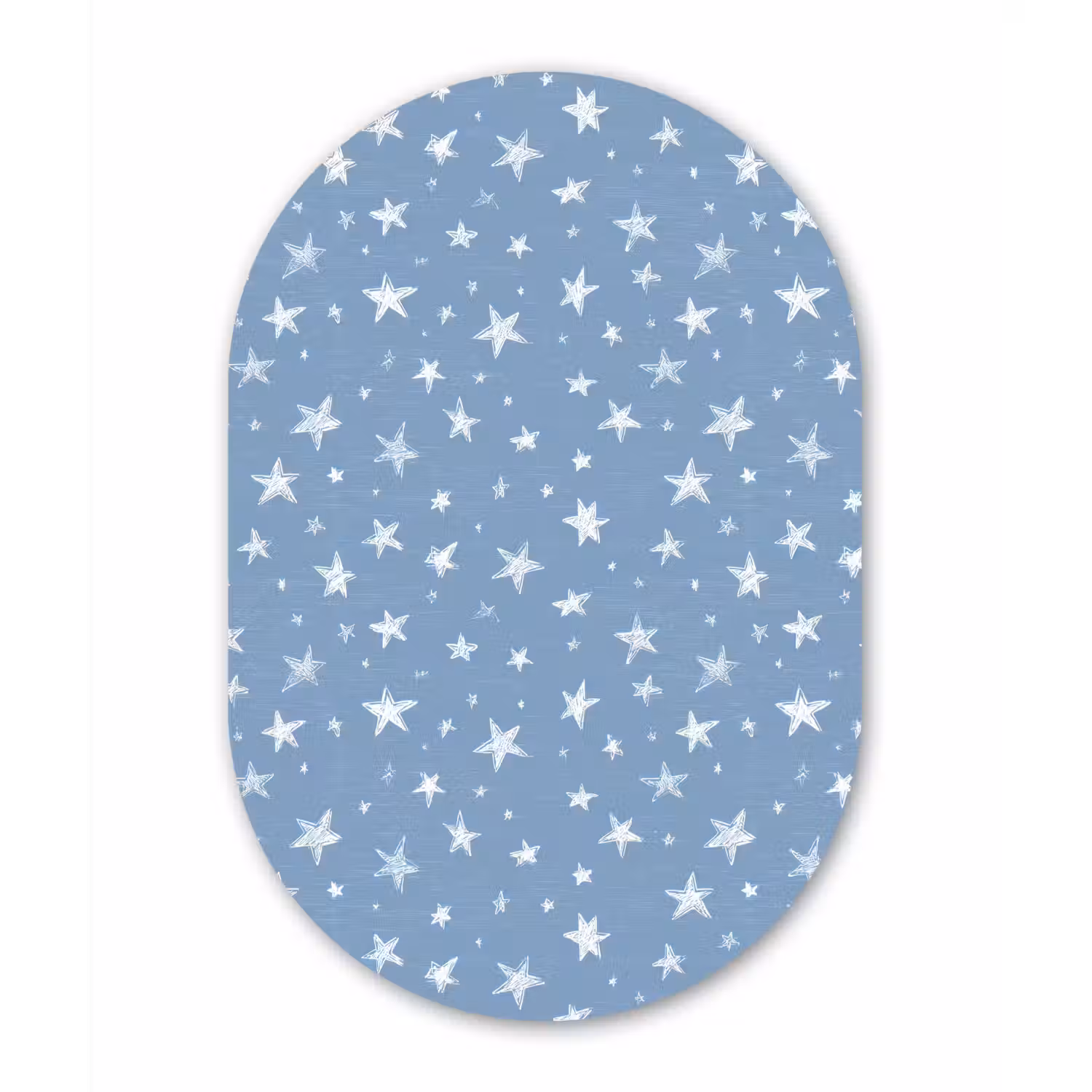 Sterretjes - Patroon - Blauw Wandcirkel Ovaal Forex klein 630 -3d