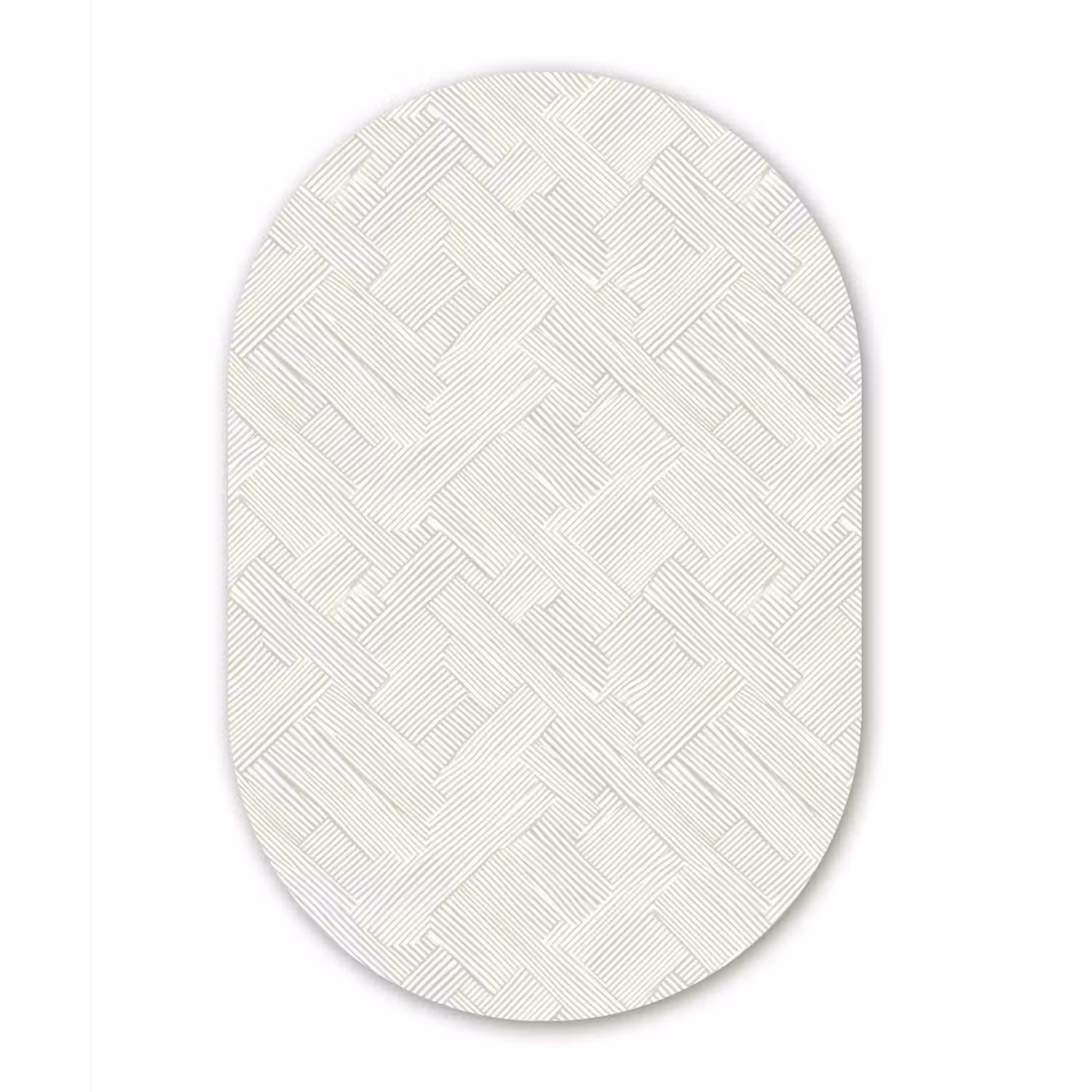 Textuur - Abstract - Beige Wandcirkel Ovaal Forex klein 630 -3d