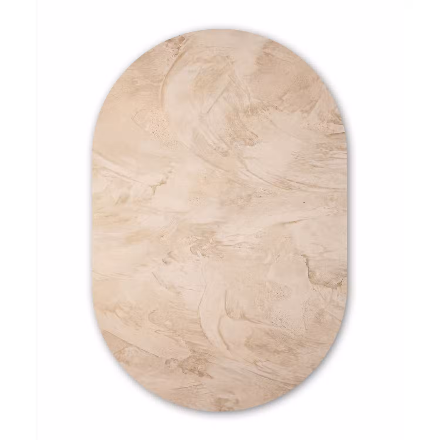 Textuur - Patroon - Abstract - Modern - Beige Wandcirkel Ovaal Forex klein -3d