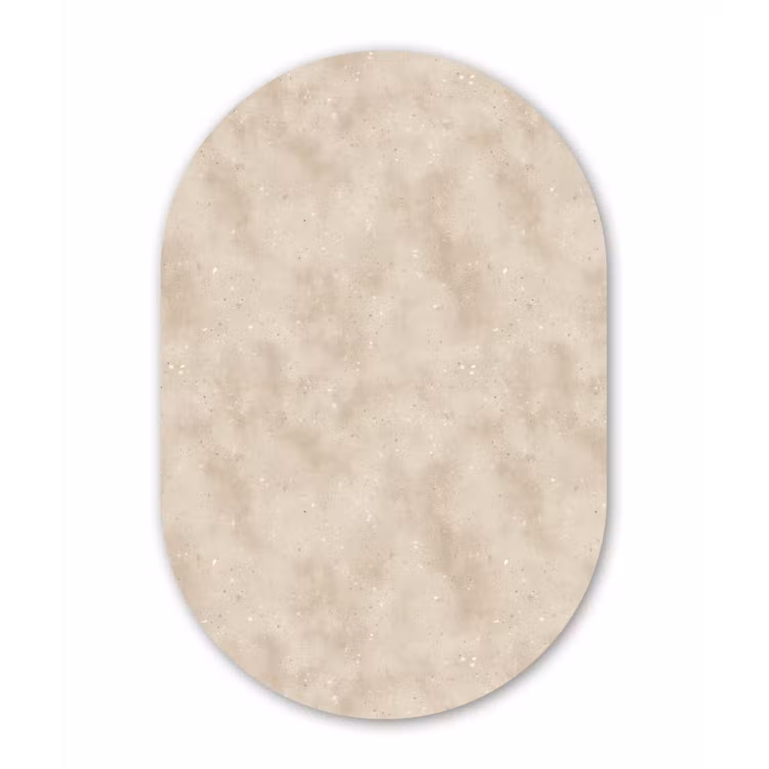 Structuur - Spikkels - Beige Wandcirkel Ovaal Forex klein 630 -3d