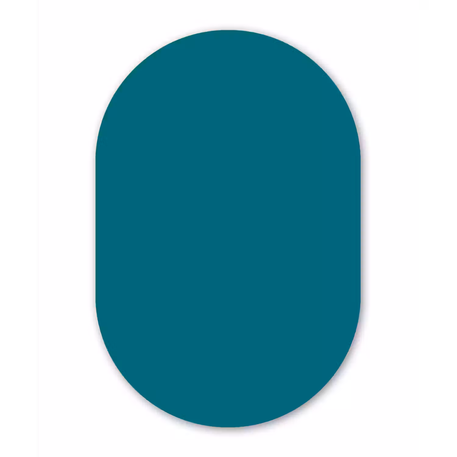 Tropical - Peacock - Blauw Wandcirkel Ovaal Forex klein 630 -3d