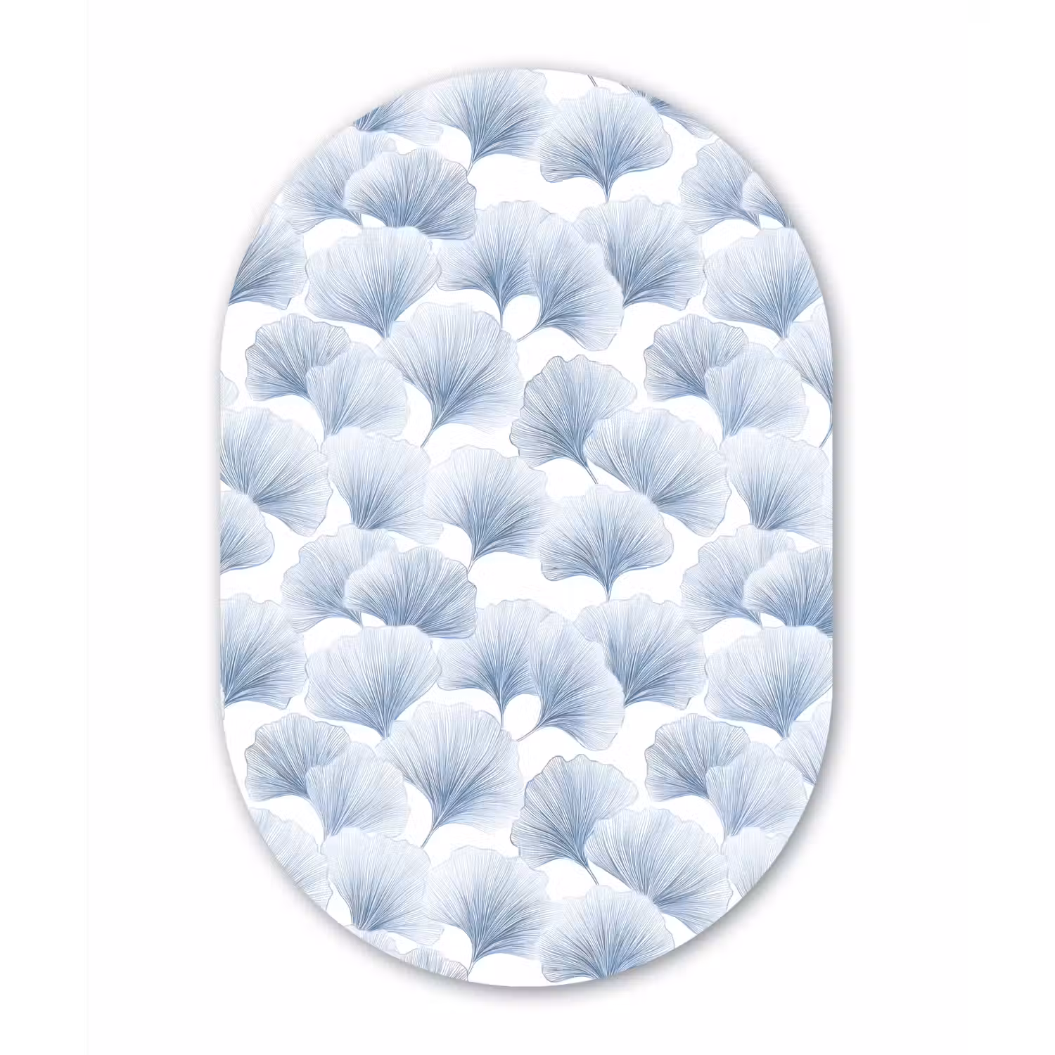 Waaier - Modern - Blauw Wandcirkel Ovaal Forex klein 630 -3d