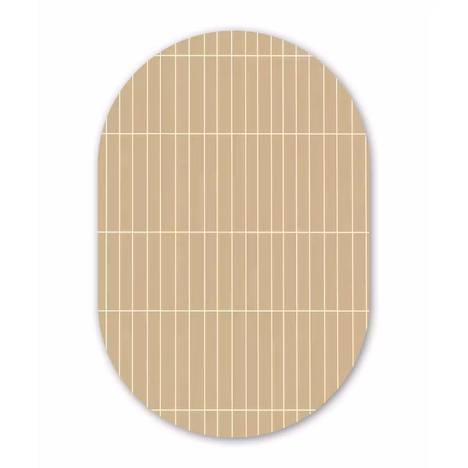 Verticaal - Wandtegel - Zand - Beige Wandcirkel Ovaal Forex klein 630 -3d