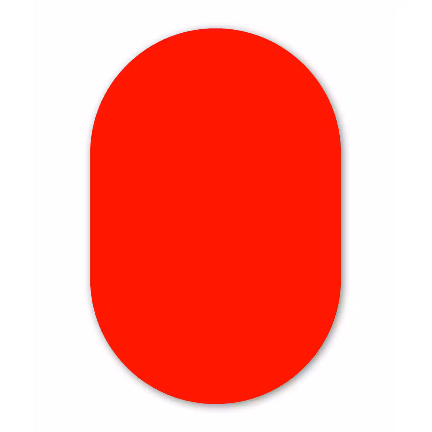 Vibrant - Vermilion - Rood Wandcirkel Ovaal Forex klein 630 -3d
