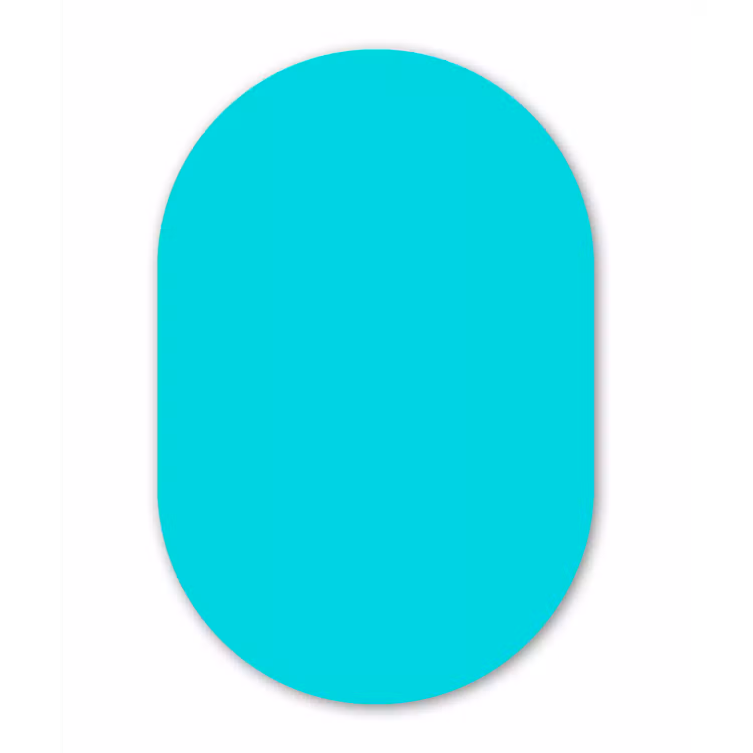 Vivid - Aquamarine - Turkoois Wandcirkel Ovaal Forex klein 630 -3d